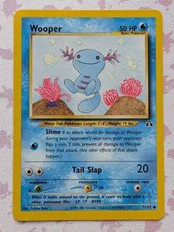 Pokemon Card - Neo Discovery 71/75 - WOOPER (common) - Image 1