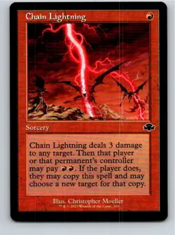 Magic the Gathering Retro Chain Lightning Dominaria Remastered MTG Free Shipping - Image 1