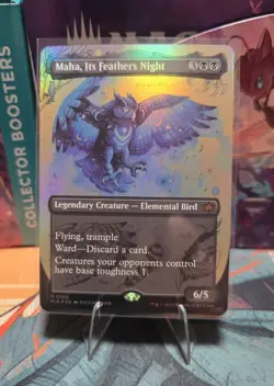 Maha, Its Feathers Night (Borderless) Bloomburrow Foil - Image 1