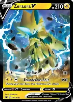 Zeraora V - SWSH263 - Pokemon Sword & Shield Promo Ultra Rare Holo Card NM - Image 1