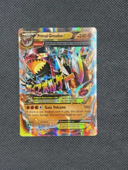 Pokemon TCG Primal Groudon EX Full Art Ultra Rare Card 86/160 NM [A] - Image 1