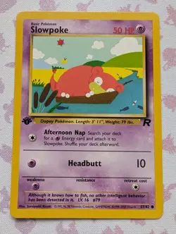 Pokemon TCG - Slowpoke 67/82 - Team Rocket - 1st Edition - Image 1