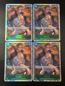 One Piece TCG OP13-028 Shanks SR Playset of 4 Carrying On His Will English NM - Image 1