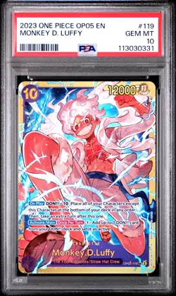 2023 ONE PIECE OP05-AWAKENING OF THE NEW ERA #119 MONKEY D. LUFFY PSA 10 - Image 1