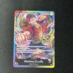 ONE PIECE TCG MONKEY D. LUFFY RARE 3RD ANNIVERSARY PROMO ALT ART NM - Image 2
