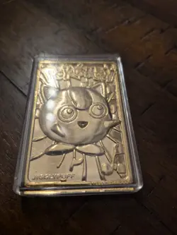 Pokemon Jigglypuff 23 Karat Gold Plated Special Edition Trading Card and Case! - Image 3