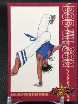 BOB WILSON REAL BOUT FATAL FURY SPECIAL SNK Trading Cards Gamest Rare - Image 1