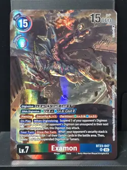 Digimon Card Game Examon BT23-047 Super Rare Hackers' Slumber Light Play+ - Image 2
