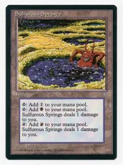 Sulfurous Springs, Rare Land, Ice Age Regular, EX/NM, Phil Foglio - Image 1