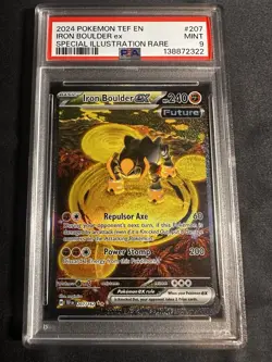Pokemon TCG Iron Boulder EX Sir #207 Temporal Forces PSA 9 Mint - Image 1