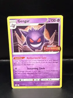 Pokemon Gengar SWSH241 Lost Origin Stamped Prerelease Black Star Promo - Image 1