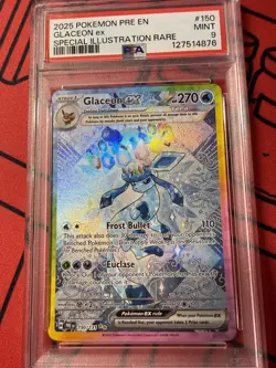 Pokemon SV Prismatic Evolutions Glaceon EX 150/131 SIR Holo English MINT 9 - Image 1