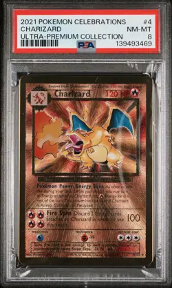 2021 POKEMON CELEBRATIONS ULTRA-PREMIUM COLLECTION #4 CHARIZARD PSA 8 - Image 1