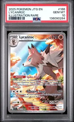 Lycanroc Illustration Rare #166/159 Journey Together Pokemon TCG - PSA 10 - Image 1