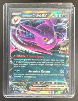 Team Rocket's Crobat ex 2025 Pokemon SV Destined Rivals - DRI EN #122/182 - Image 1