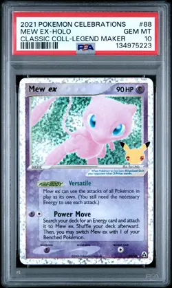 2021 POKEMON CELEBRATIONS CLASSIC COLL #88 MEW EX-HOLO PSA 10 - Image 1