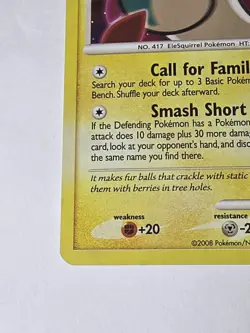 2008 Pokemon, Great Encounters, #5/106 Pachirisu, Holo Rare - Image 3