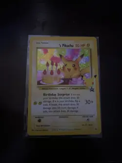 Pokemon Pikachu TCG Birthday Celebrations Holo Rare - Image 1