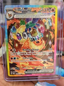 Pokemon TCG Flareon EX Prismatic Evolutions Card 146/131 Sir Illustration Rare - Image 1