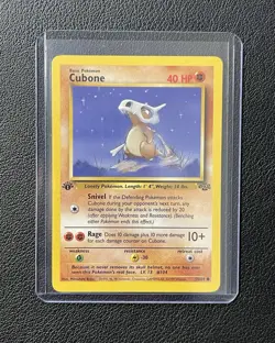Pokemon TCG Cubone 1st Edition Jungle Card 50/64 Vintage 1999 NM+ - Image 1