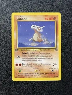 Pokemon TCG Cubone 1st Edition Jungle Card 50/64 Vintage 1999 NM+ - Image 2