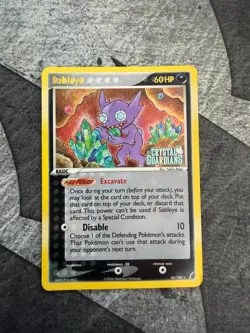 Sableye Crystal Guardians 10/100 Reverse Holo Card Pokemon TCG - LP - Image 1