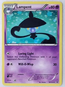 Lampent 59/101 LP - Noble Victories Pokemon Card - MAHOU Art - Image 1