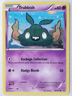 Trubbish 48/101 LP - Noble Victories Pokemon Card - MAHOU Art - Image 1