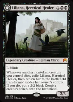 Liliana, Heretical Healer (Liliana, Defiant Necromancer) - Light Play MTG - Image 1