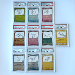 PSA 10 Yu Nagaba Eevee's & Pikachu Promo Complete Set Japanese Pokemon Cards - Image 4