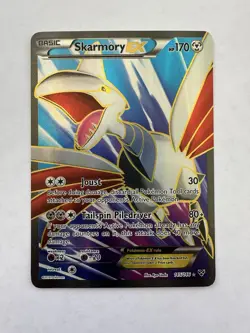 Pokemon TCG XY Base Set Skarmory EX Ultra Rare Full Art Holo Card 145/146 - Image 1