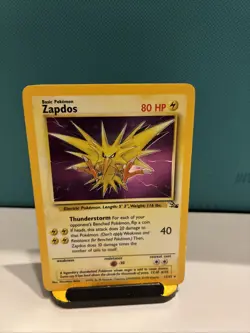 Zapdos 15/62 Holo Rare Fossil Pokemon Card LP - Image 1