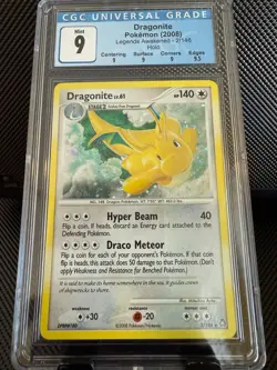 Dragonite 2/146 Pokemon 2008 Legends Awakened Holo CGC 9 - Image 1