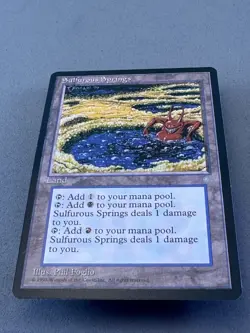Sulfurous Springs MTG Ice Age-Never Played Near Mint-Vintage-Dual “Pain Land” - Image 3