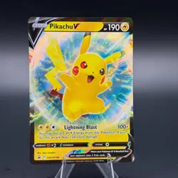 Pokemon TCG: Pikachu V SWSH198 Black Star Promo Holo Card - Sword & Shield - NM - Image 1
