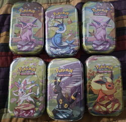 Pokemon TCG S & V Prismatic Evolutions Mini Tins New Factory Sealed LOT OF 6 - Image 1