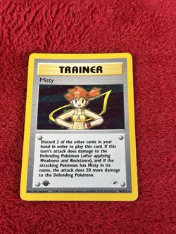 Misty 018/132 Gym Heroes Holo First Edition Pokemon Card Lp++ - Image 5