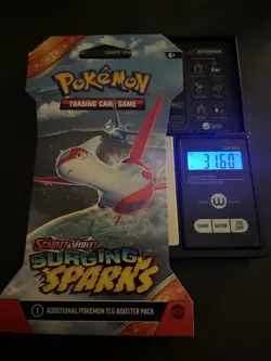 VERY HEAVY - 31.60g - Pokemon Surging Sparks Sleeved Booster Pack - SEALED! - Image 1