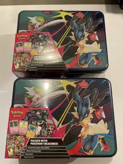 Pokemon 2025 Fall Mega Collector Chest Tin Box - 6 Packs & 3 Foil Cards Lot Of 2 - Image 1