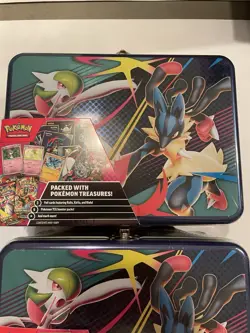 Pokemon 2025 Fall Mega Collector Chest Tin Box - 6 Packs & 3 Foil Cards Lot Of 2 - Image 3