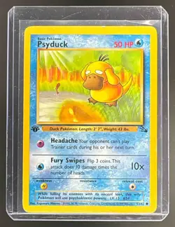 Psyduck 1999 Pokemon Fossil 1st Edition #53/62 - Image 1