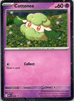 Cottonee 018 Promo Mega Evolutions Pokemon NM - Image 1