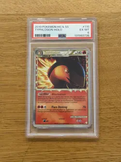 2010 Pokemon Typhlosion Prime 110/123 HeartGold SoulSilver Ultra Rare Holo PSA 6 - Image 1