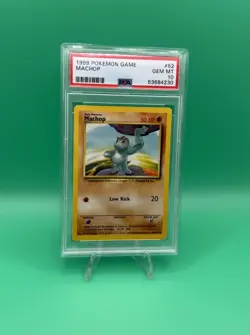Pokemon TCG Machop Base Set 52/102 Regular 1999-2000 Wizards Base Set PSA 10 - Image 1