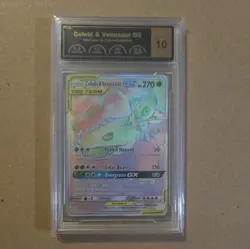 Celebi & Venusaur GX 182/181 Rare Rainbow Tag Team Up Pokemon - Image 1