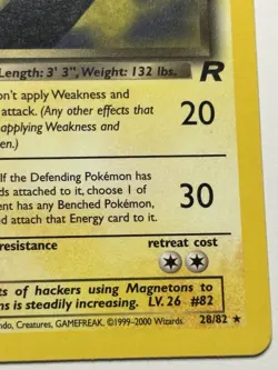 Pokemon TCG Dark Magneton 28/82 Team Rocket 1st Edition Non-Holo Rare - Image 5