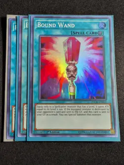 Yugioh - 3x Bound Wand INCH-EN055 1st Super Rare NM - Image 1
