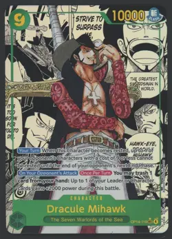 Mihawk OP14-119 SEC Manga Alt Art The Azure Sea's Seven ONE PIECE Card English - Image 1