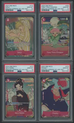 Lot of (10) PSA 10 Sequential Set 2024 One Piece English Version 1st Anniversary - Image 5
