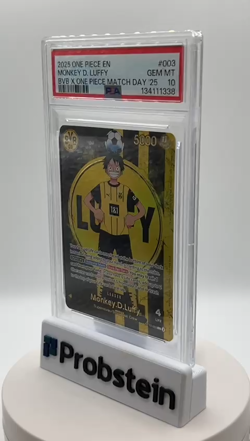 2025 ONE PIECE PROMOS BVB X ONE PIECE MATCH DAY 2025 #003 MONKEY D. LUFFY PSA 10 - Image 2